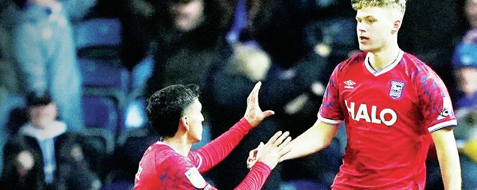 Ipswich’s Sindre Walle Egeli celebrates his late leveller at Blackburn