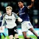 Derby County’s Bobby Clark takes the game to Millwall in the midweek draw