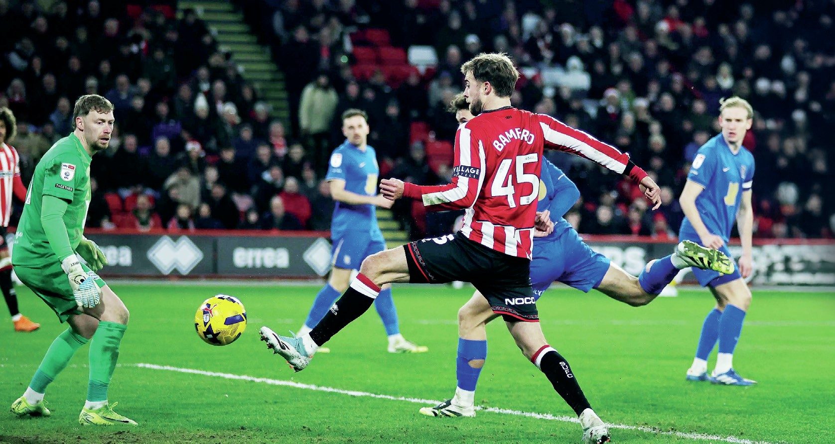 Patrick Bamford scores Sheffield United’s third goal