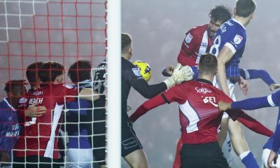 Sonny Bradley heads home Lincoln City’s winner