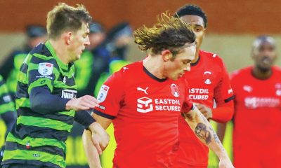 Leyton Orient’s Theo Archibald on the attack