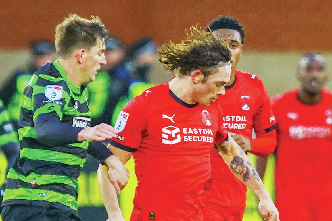 Leyton Orient’s Theo Archibald on the attack