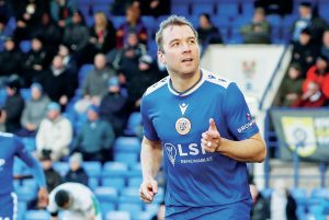 Michael Cheek enjoys his first goal for Bromley