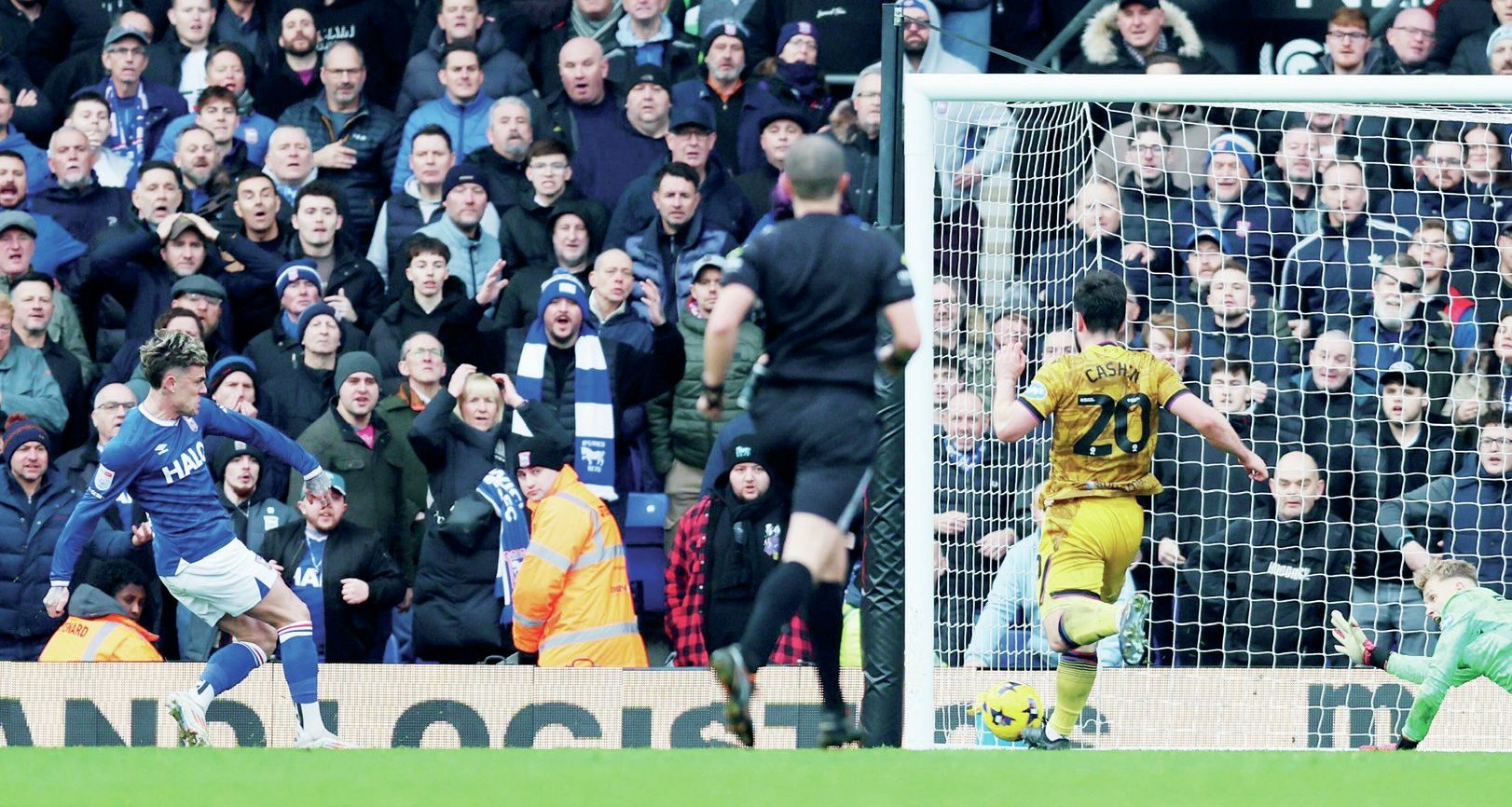 Ipswich Town’s Sammie Szmodics scores against his former club