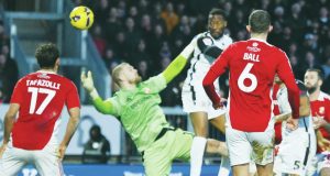 Bromley’s Nicke Kabamba scores their late winner