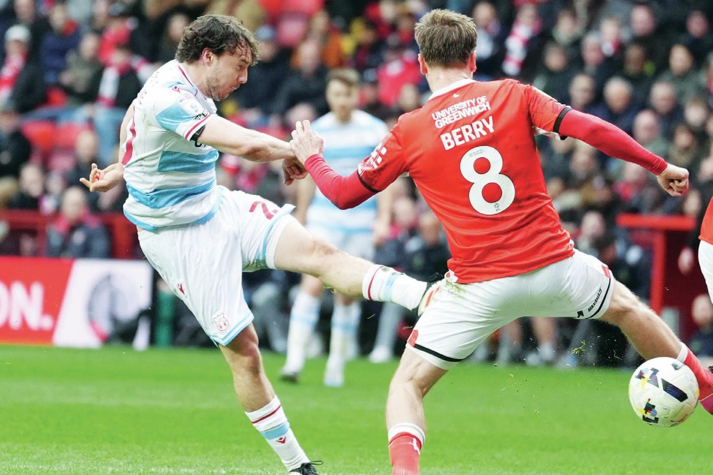 Wrexham’s Ollie Rathbone fires home the winner