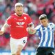 Marvin Johnson on the ball for Sheffield Wednesday in the League One play-off final win against Barnsley in 2023