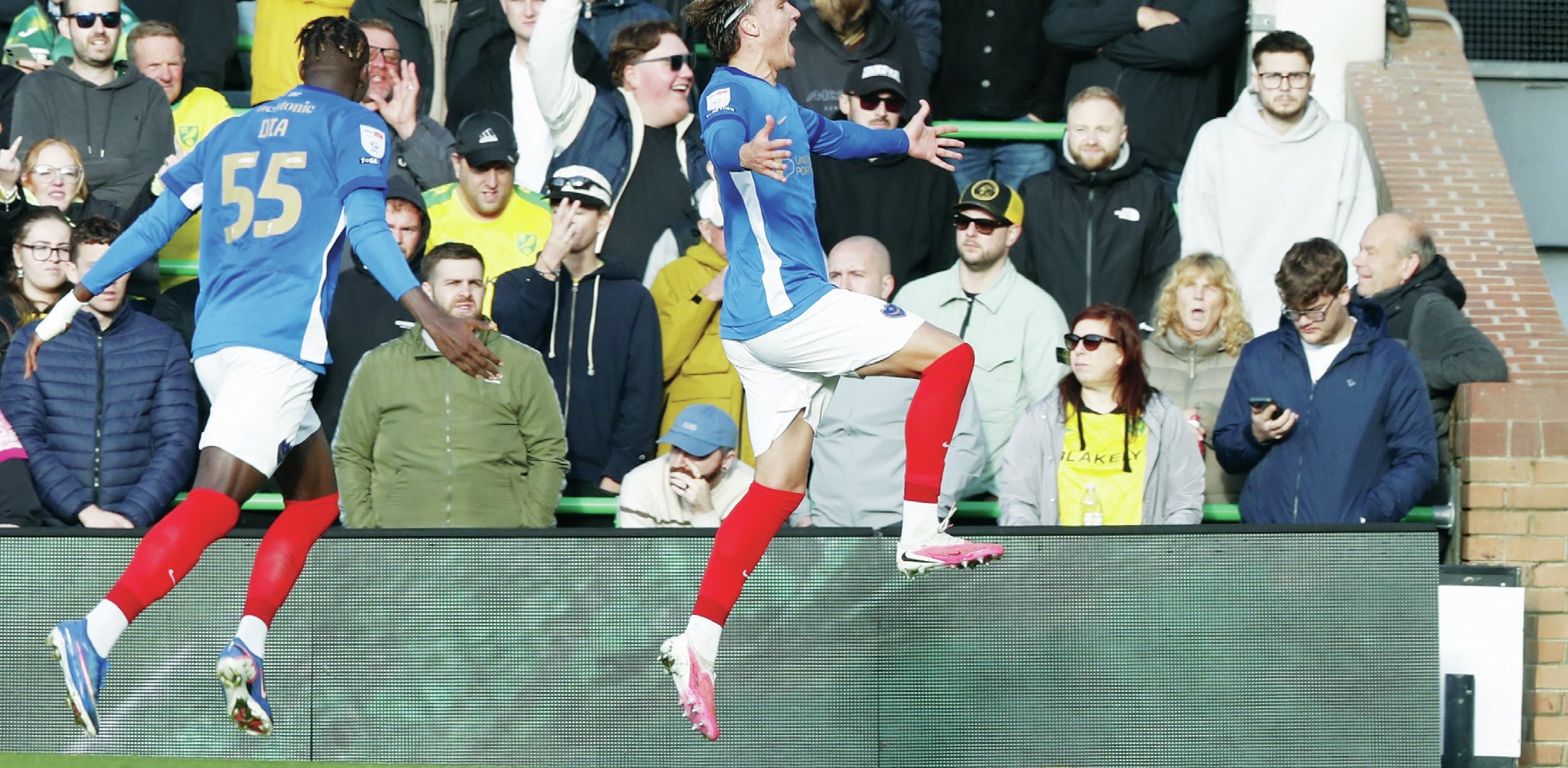 Pompey put derbyblues to bed…blues to bed..
